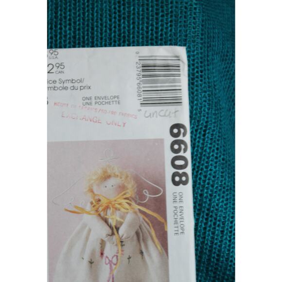 McCalls 6608 Sewing pattern Angel dolls 25in 11 in 9 in pillow case doll - Picture 2 of 3